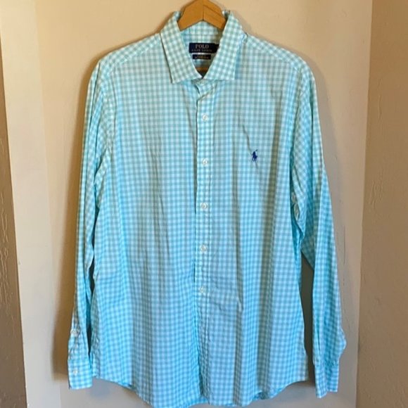 Polo Ralph Lauren Other - Polo Ralph Lauren Teal Check L/S Shirt +Bonus Tee